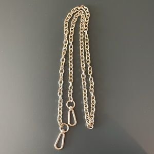 Platinum colored purse chain - 44”